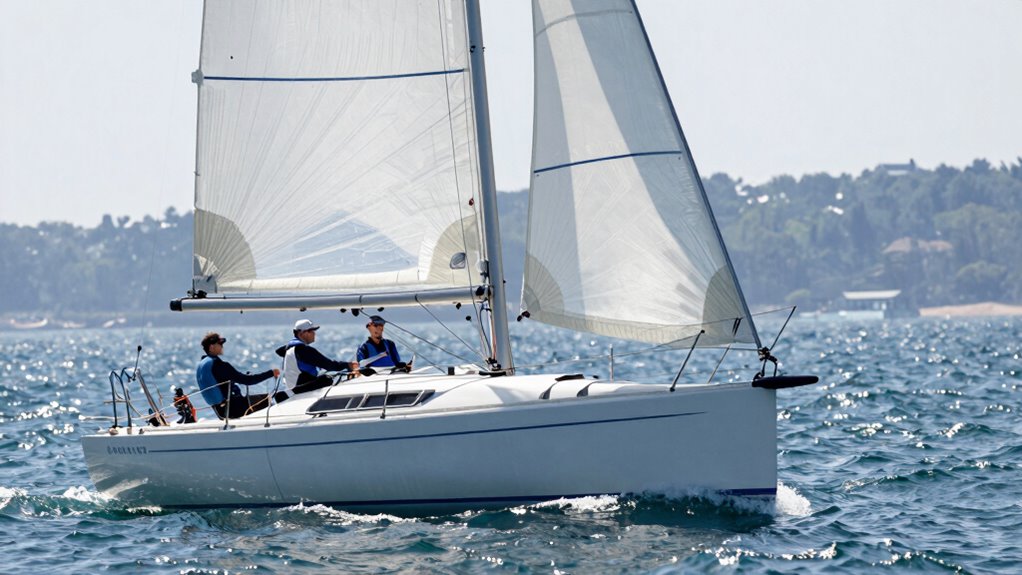 adjust sails and engines