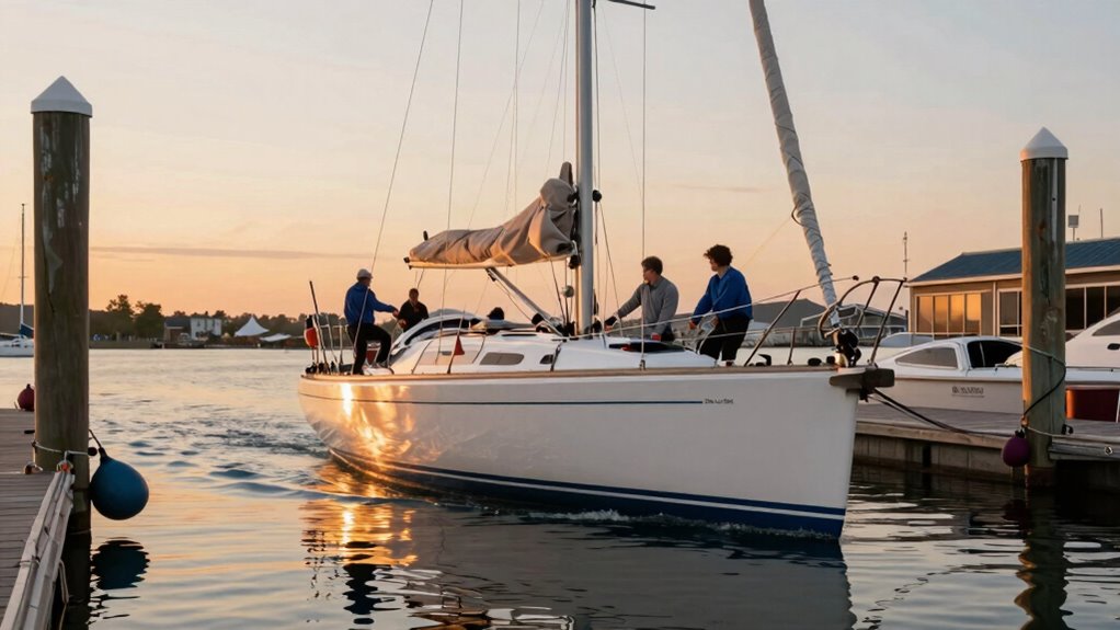 avoid rushing boat docking