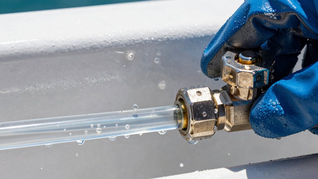 bleeding water lines early