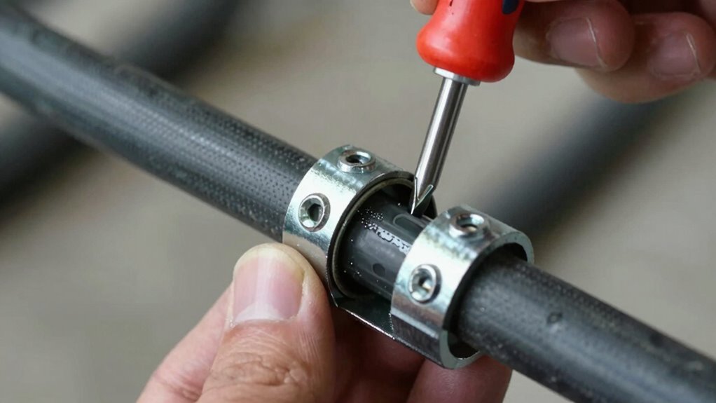 careful clamp removal prevents leaks