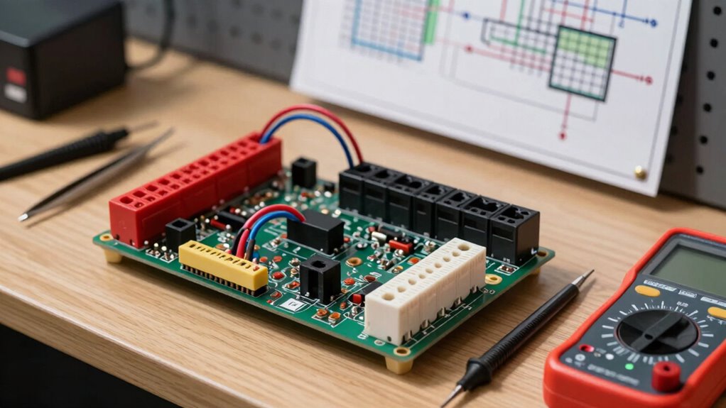 check capacitors and regulators