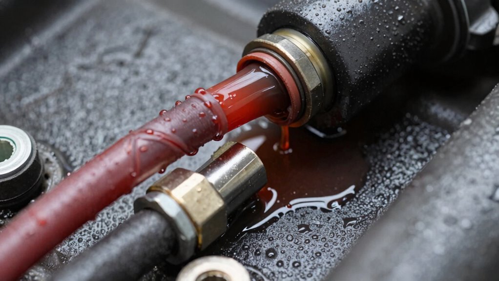 check for fluid leaks