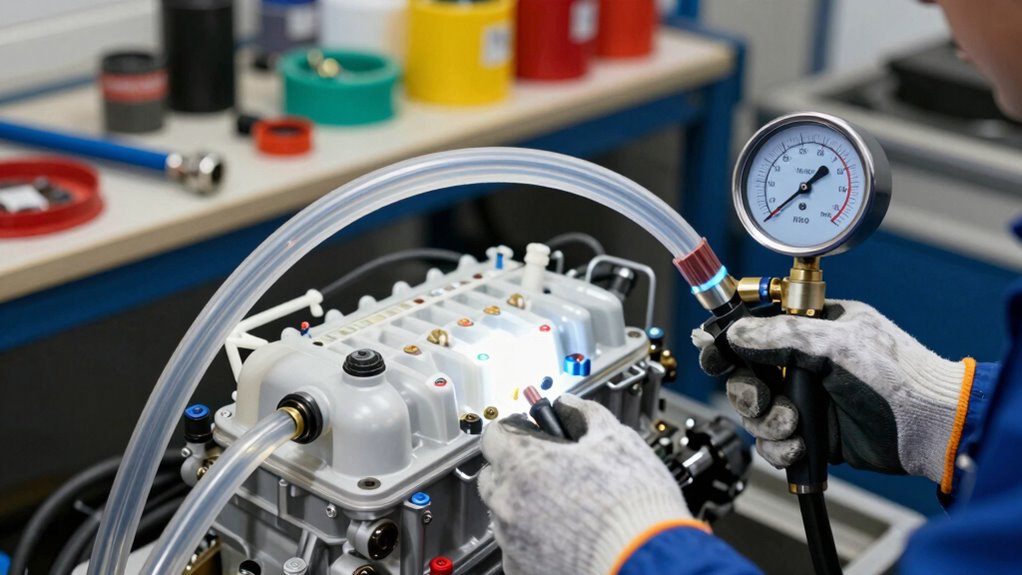 check fuel pressure and flow