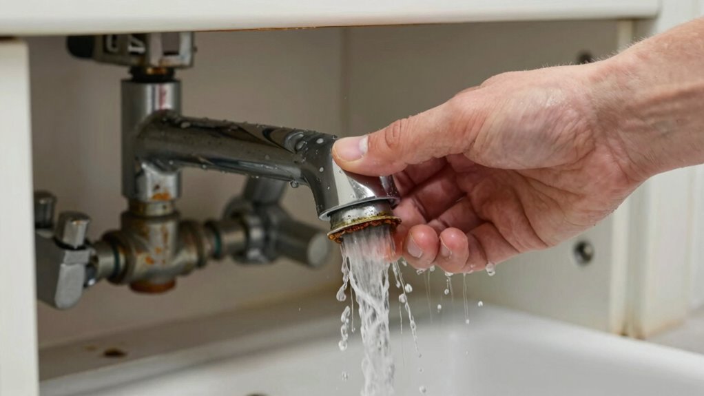 check pipes for leaks