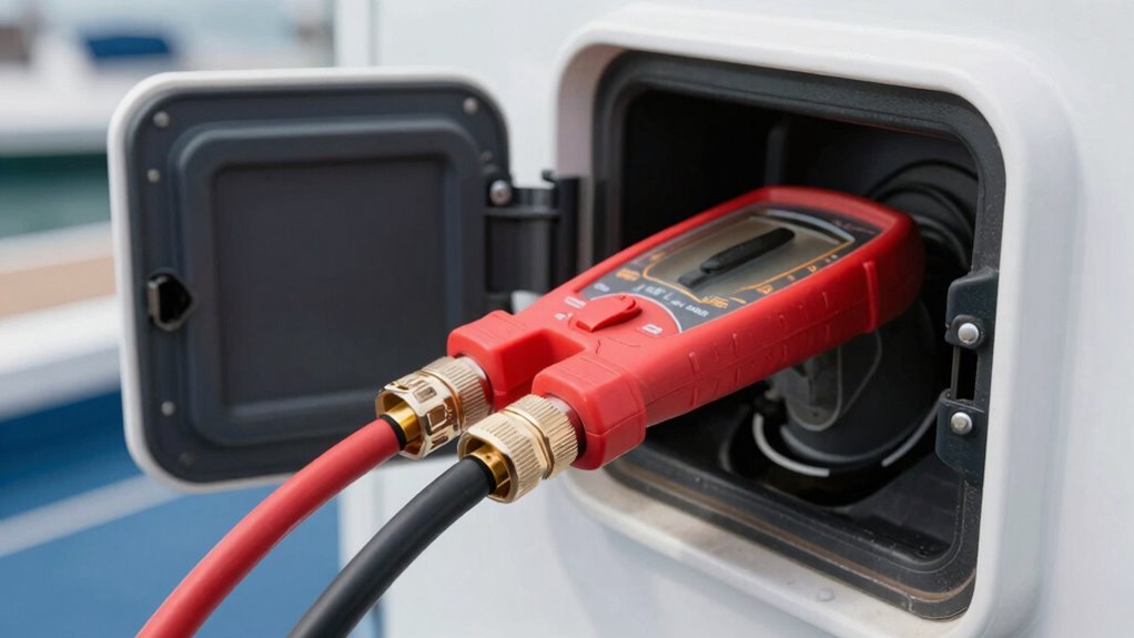 check shore power connections