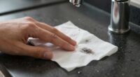 detecting leaks with paper towels