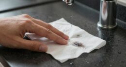 detecting leaks with paper towels