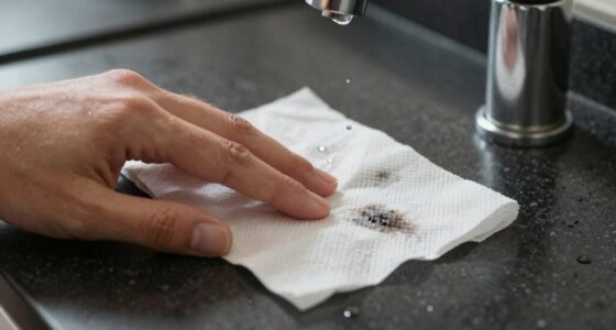 detecting leaks with paper towels