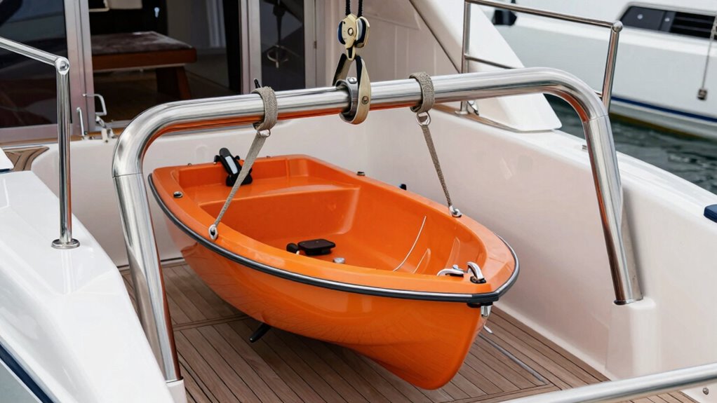 ensure safe dinghy lifting