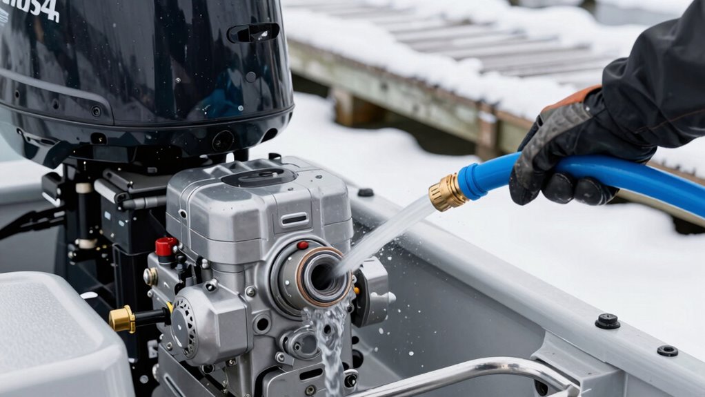 flush drain winterize protect