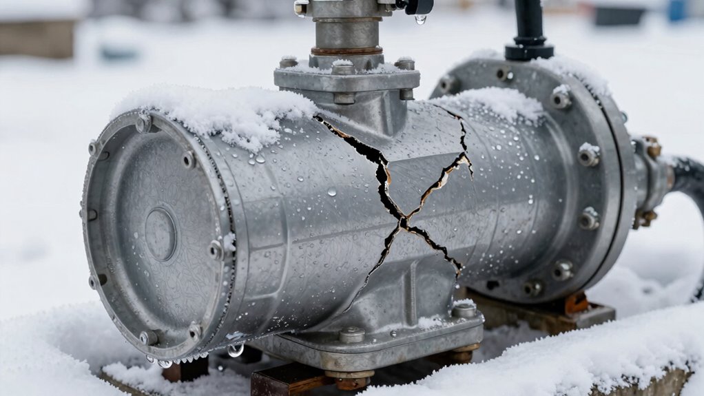 freezing water causes cracks