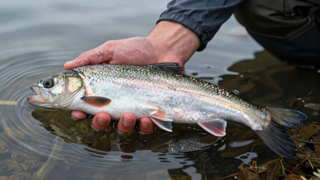 handle fish gently carefully