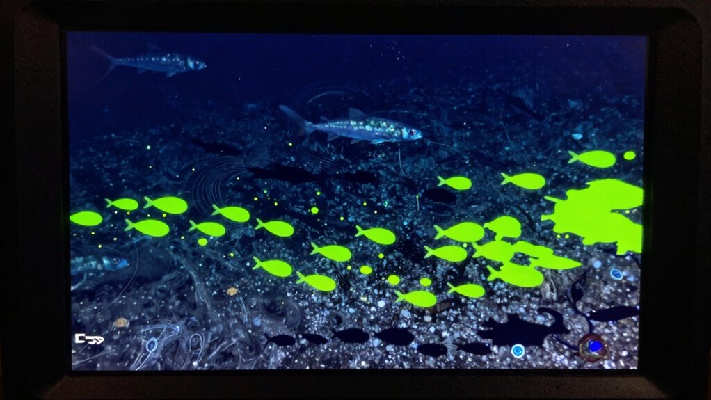 identify bait and fish movements