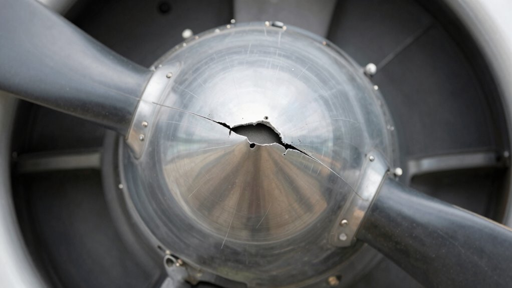 identify propeller damage signs