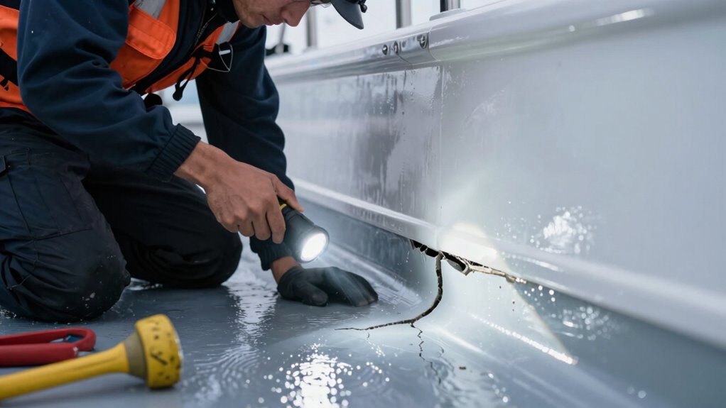 inspect for water leaks