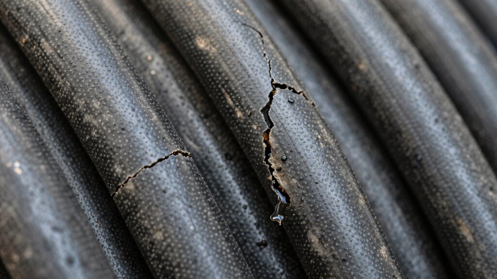 inspect hoses regularly for damage