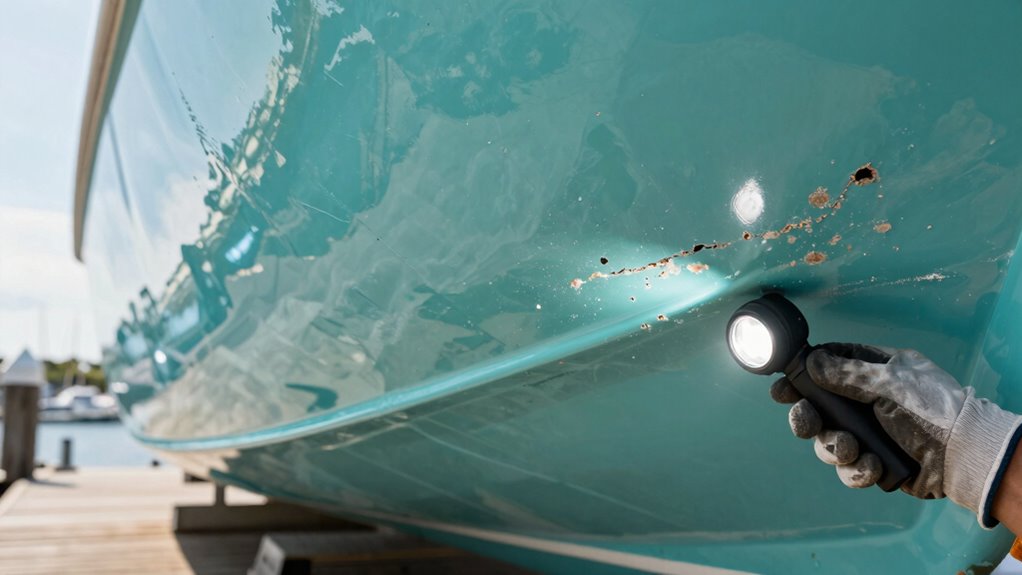 inspect hull for damage