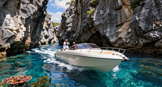 navigate tight channel safely
