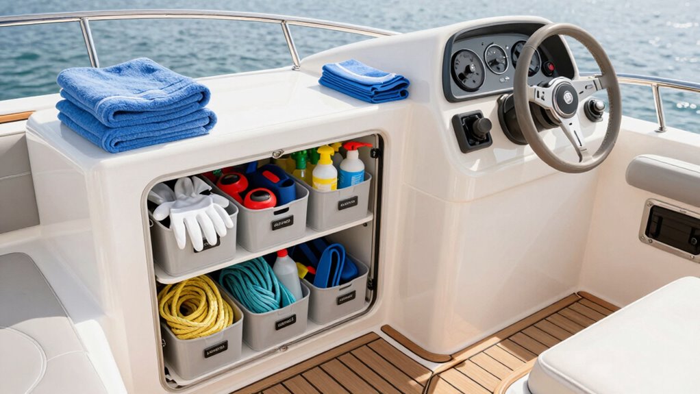 organize and clean cockpit