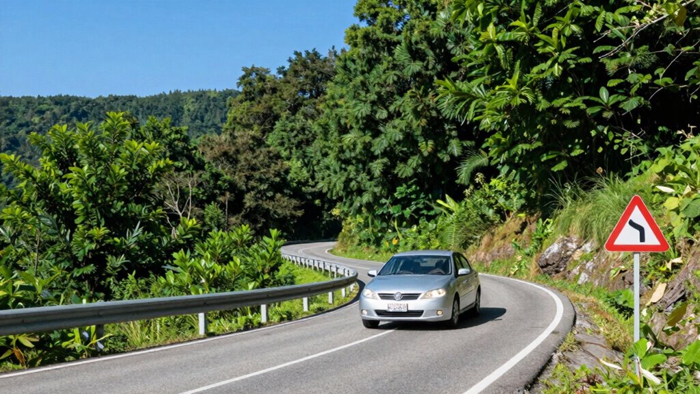 pass carefully on curves