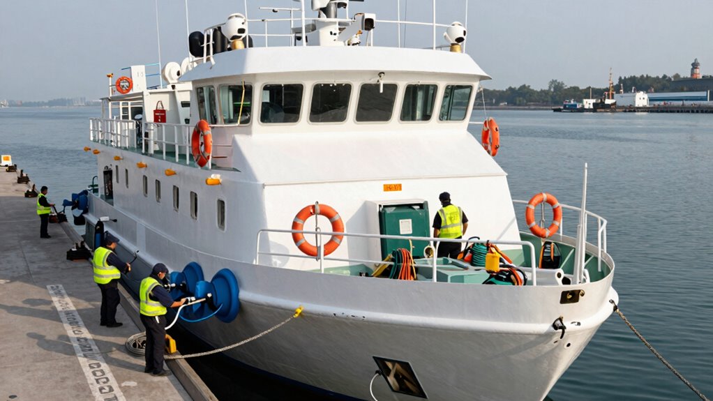 post docking safety and environmental checks