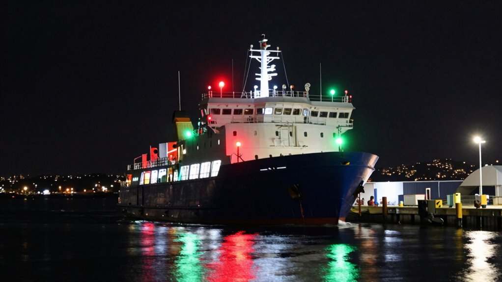 proper night docking signals