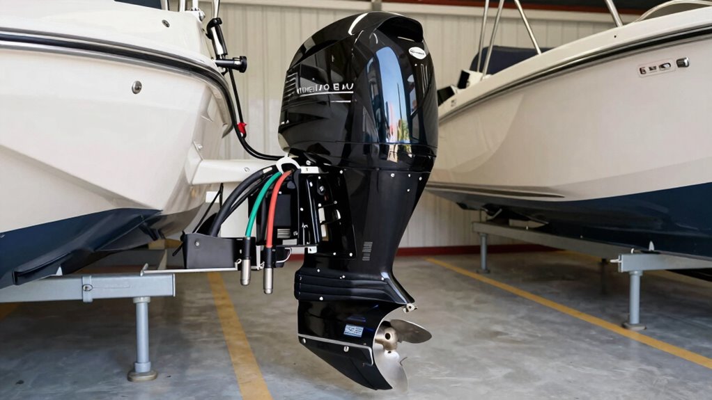 proper vertical outboard storage