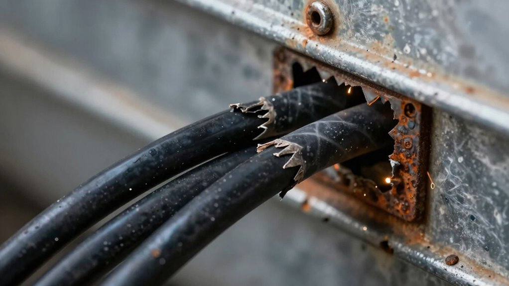 protect cables from sharp edges