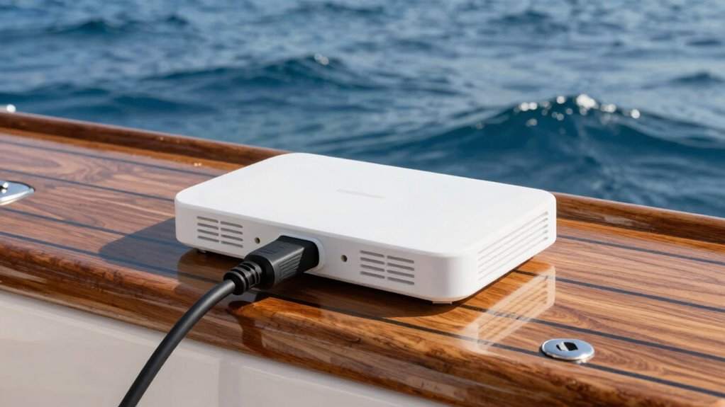 secure marine router placement
