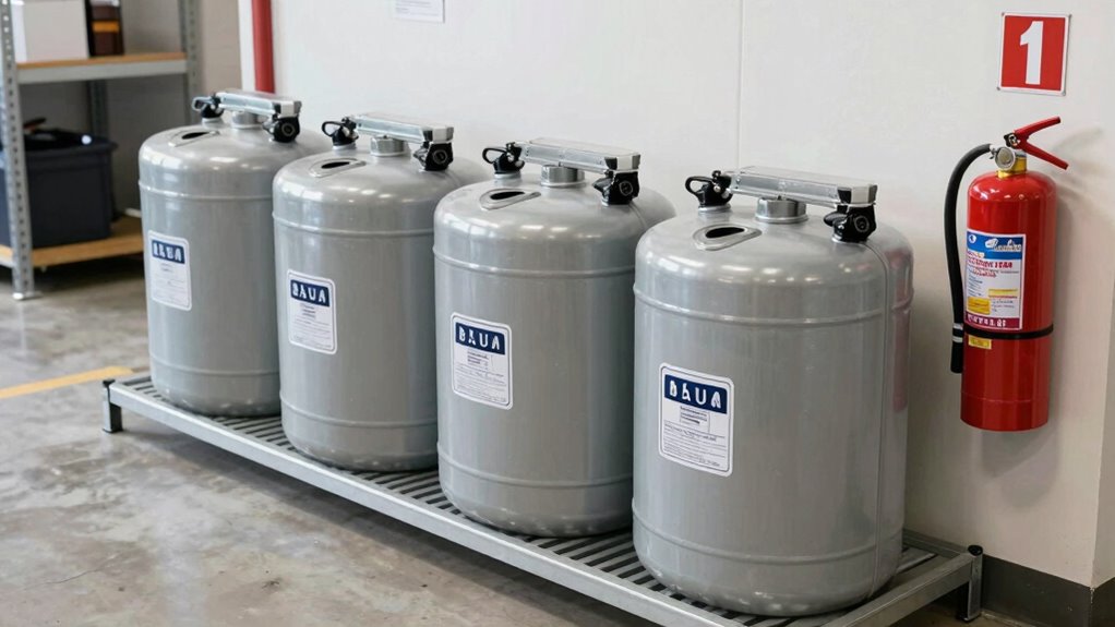 select appropriate fuel containers