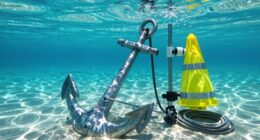 shallow water anchor installation