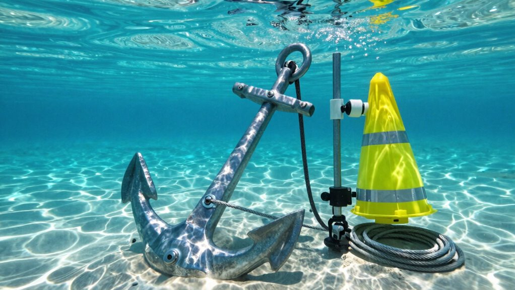 shallow water anchor installation