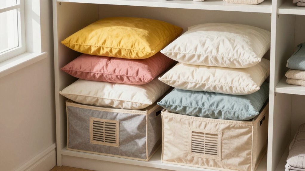 store cushions in dry breathable spaces