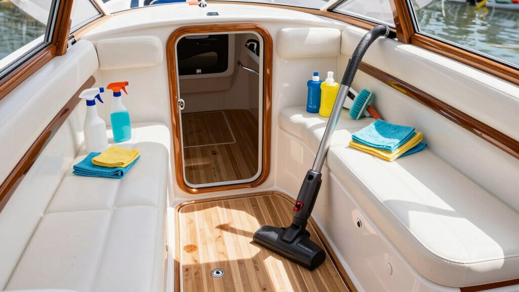thorough boat interior cleaning