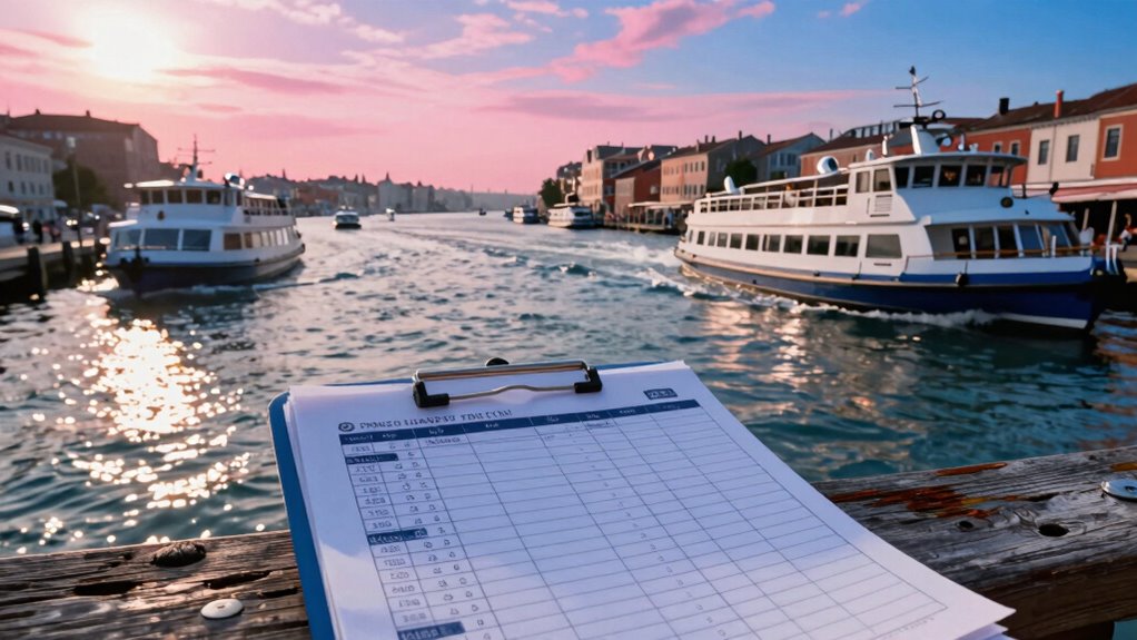 timing checklist for crossing