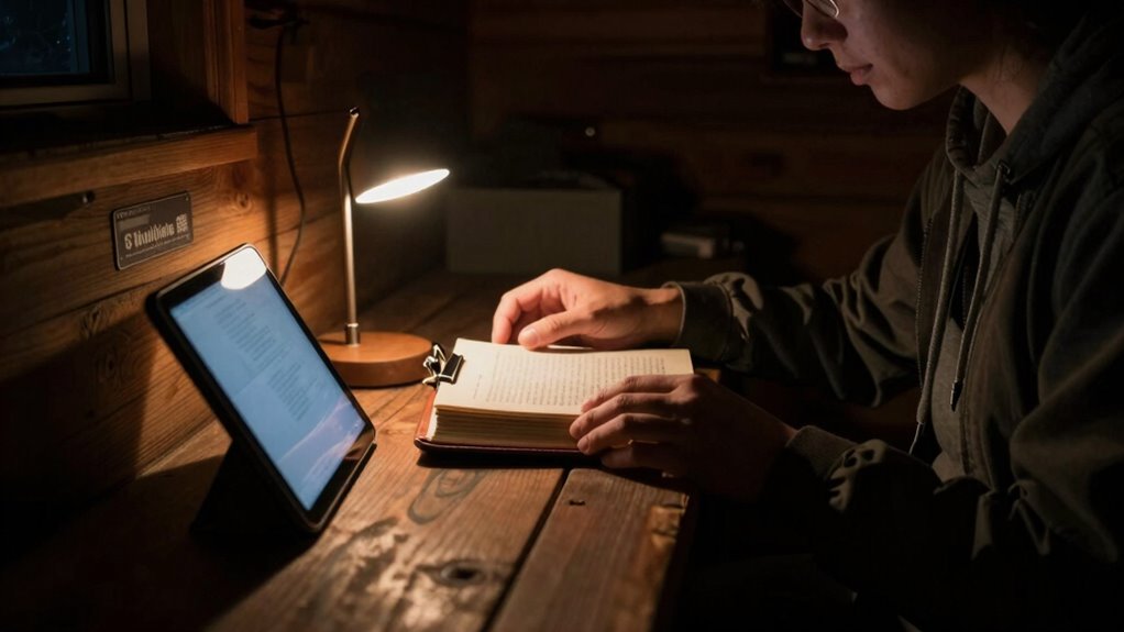use lights and screens thoughtfully