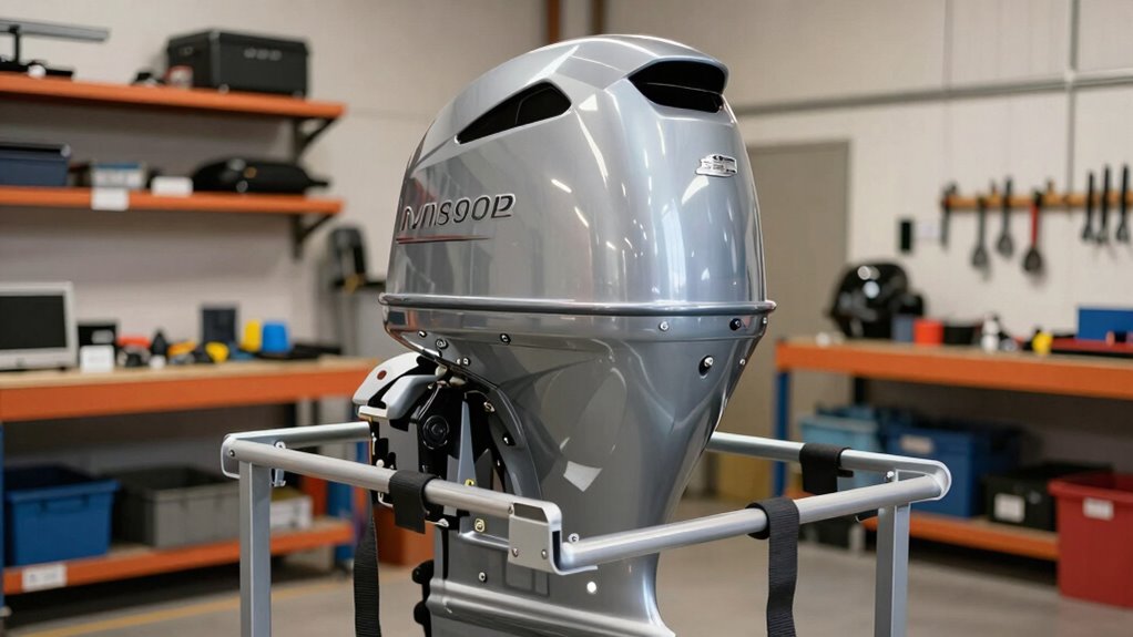 vertical boat motor storage