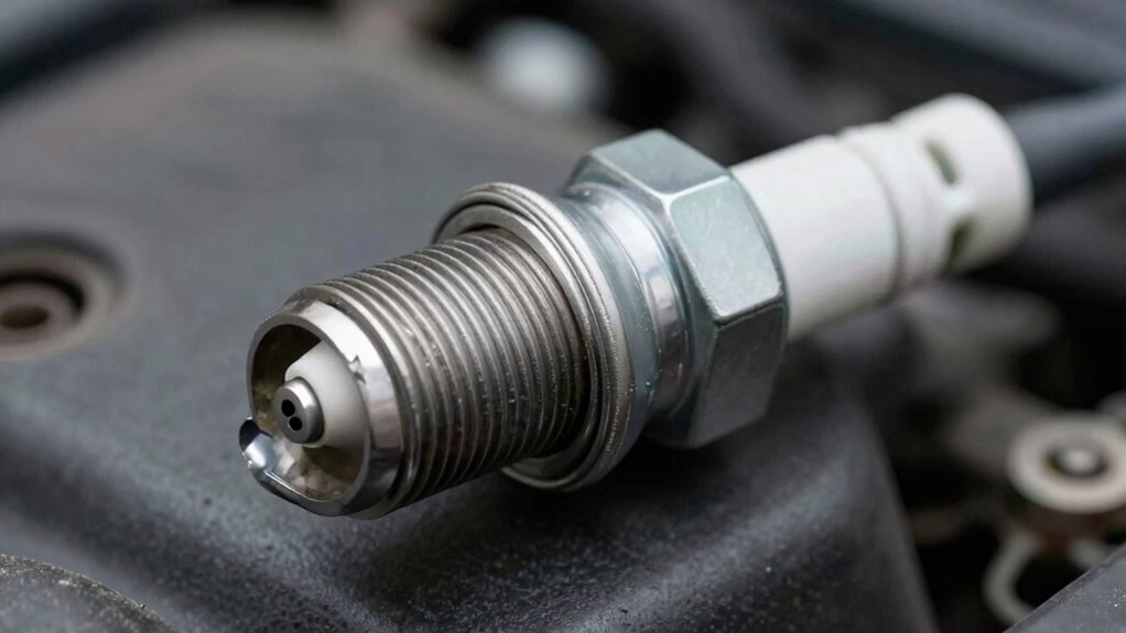 white gray spark plug signs