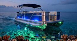 top pontoon boat underwater lights