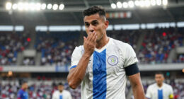 Paraguay midfielder Miguel Almirón earns red card for covering mouth