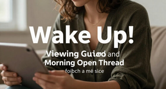 Wake Up! Week 4 Viewing Guide And Morning Open Thread