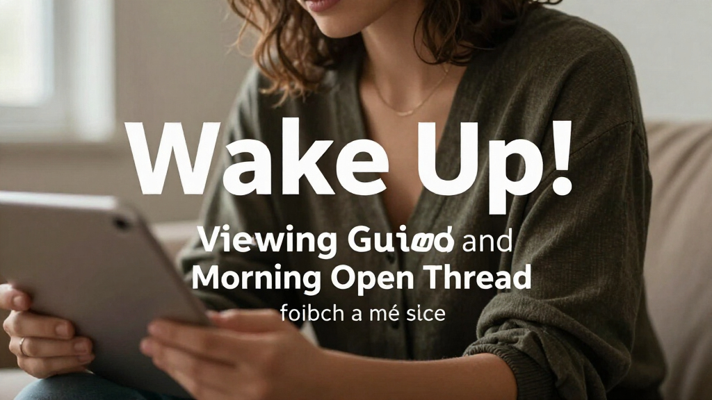 Wake Up! Week 4 Viewing Guide And Morning Open Thread
